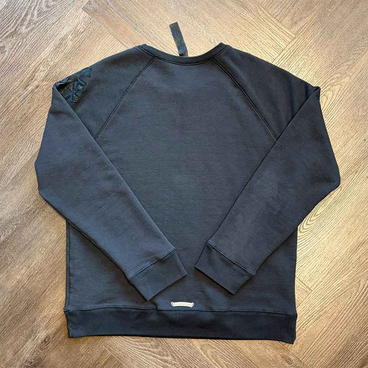 Chrome Hearts Triple Leather Cross Patch Crewneck Sweatshirt
