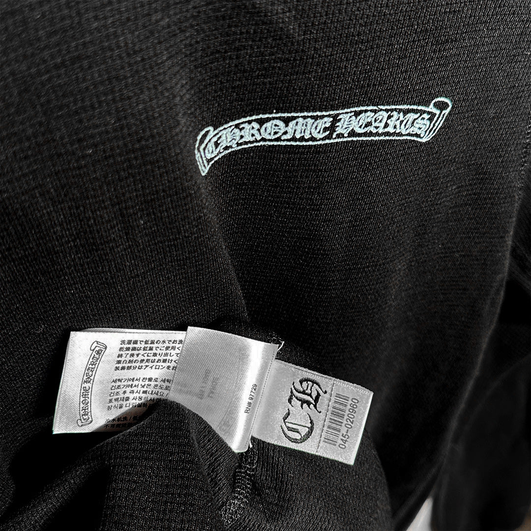 Chrome Hearts Waffle Long Sleeve Black Blue - 6