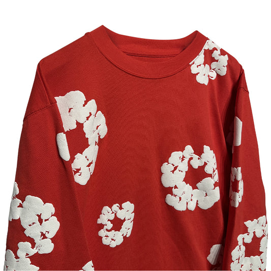Denim Tears Cotton Wreath Sweatshirt Red - 4