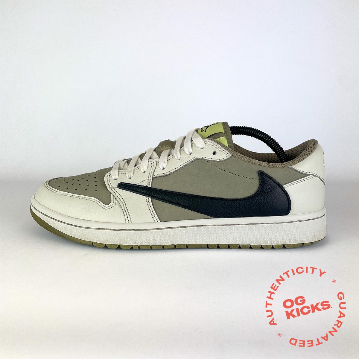 Jordan 1 Retro Low Golf Travis Scott Neutral Olive UK9