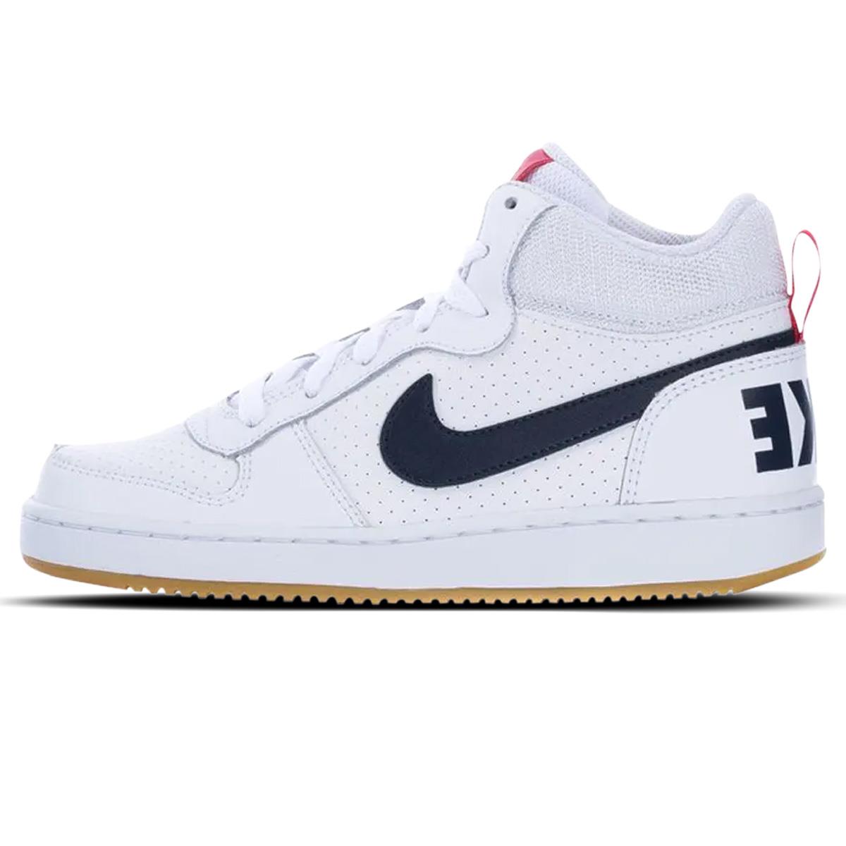 Nike Court Borough Mid White Obsidian Gum GS