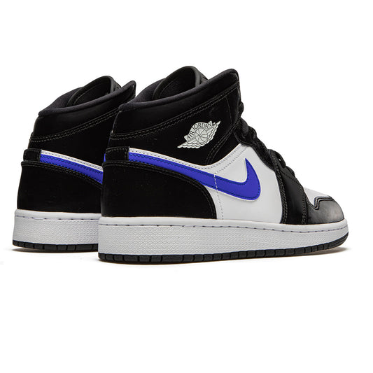 Air Jordan 1 Mid Black Racer Blue White (GS)