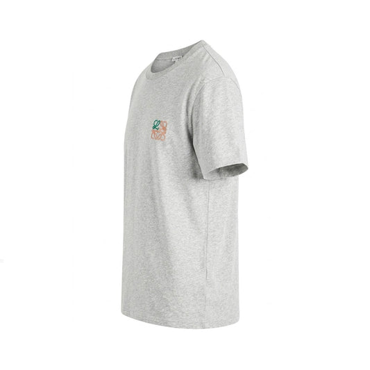 LOEWE Anagram-embroidered cotton T-shirt Grey