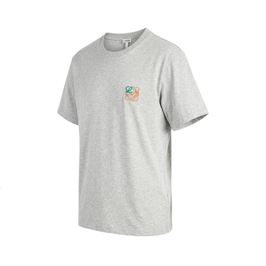 LOEWE Anagram-embroidered cotton T-shirt Grey