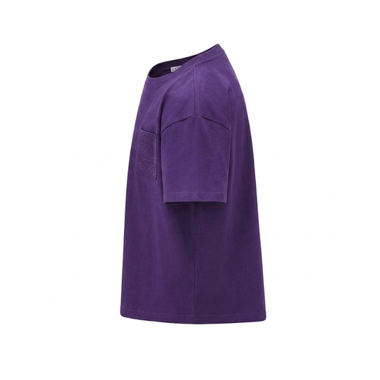 Loewe Pocket Tonal Logo Relaxed Fit T-Shirt Purple