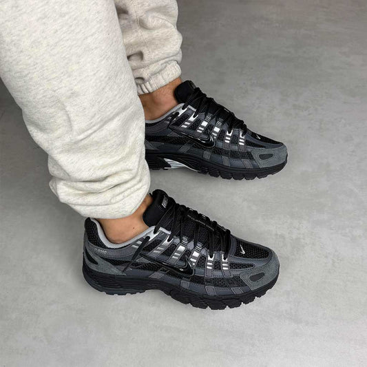 Nike P-6000 Suede Anthracite Black Chrome Metallic Silver
