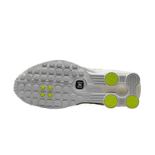 Nike Shox R4 White Metallic Silver Volt (Women's)