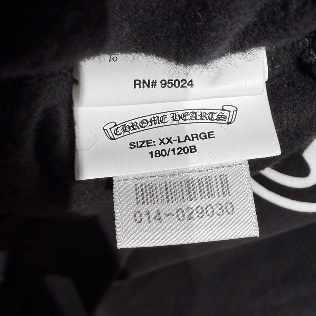 Chrome Hearts Triple Cross Zip-Up Hoodie Black/White