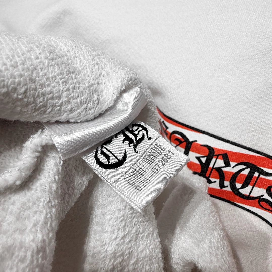 Chrome Hearts USA Scroll Logo Crew Neck White