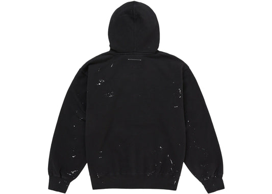 Supreme MM6 Maison Margiela Box Logo Zip Up Hooded Sweatshirt Black