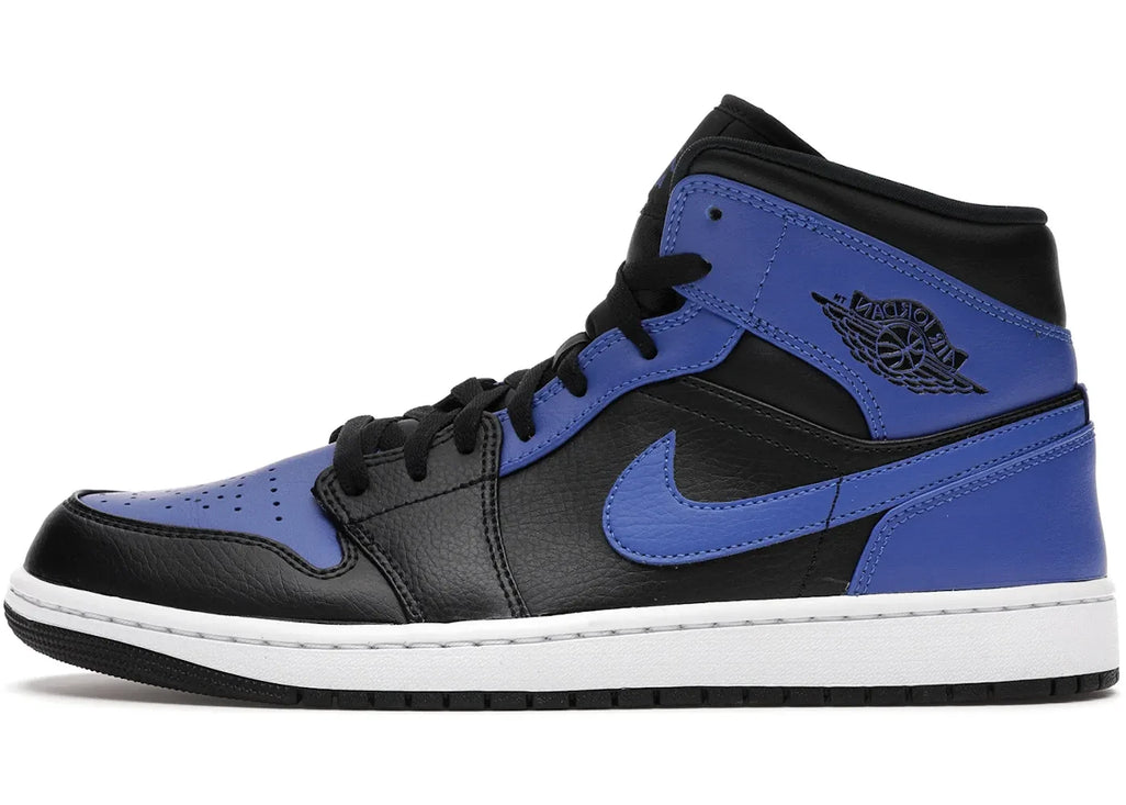 Jordan 1 Mid Hyper Royal Tumbled Leather