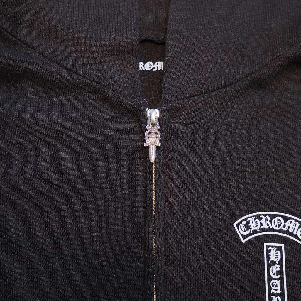 Chrome Hearts Cotton Floral Zip Up Black Hoodie