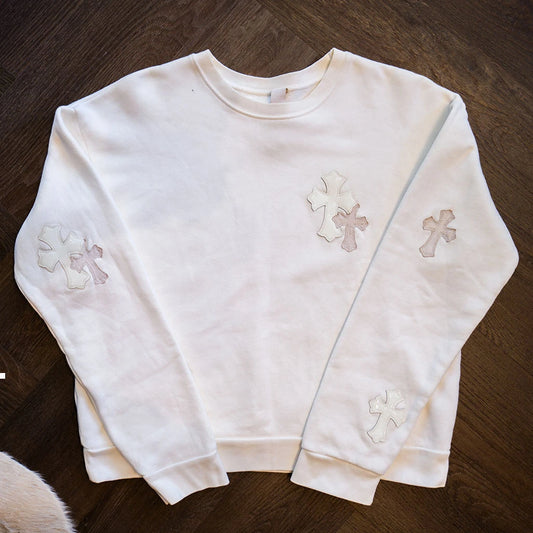 Chrome Hearts White Cross Patch Sweatshirt