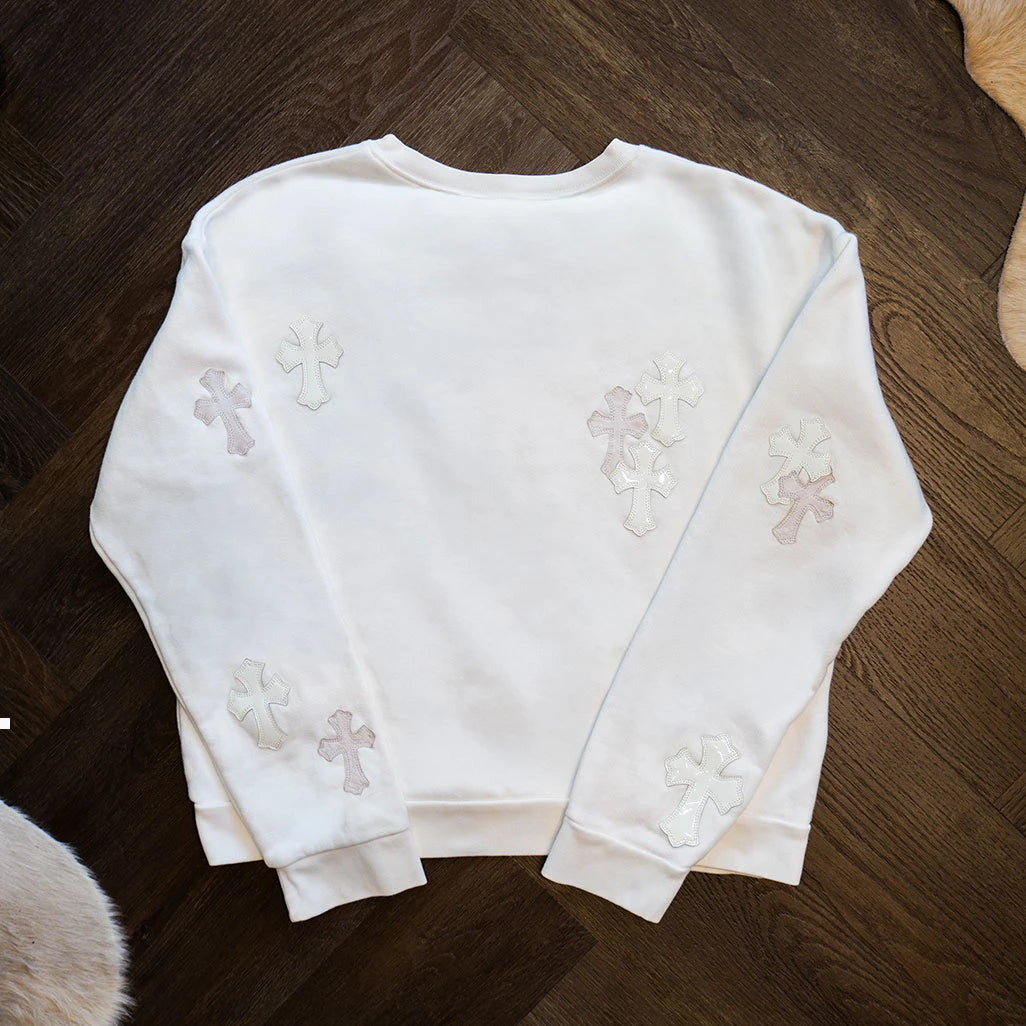 Chrome Hearts White Cross Patch Sweatshirt