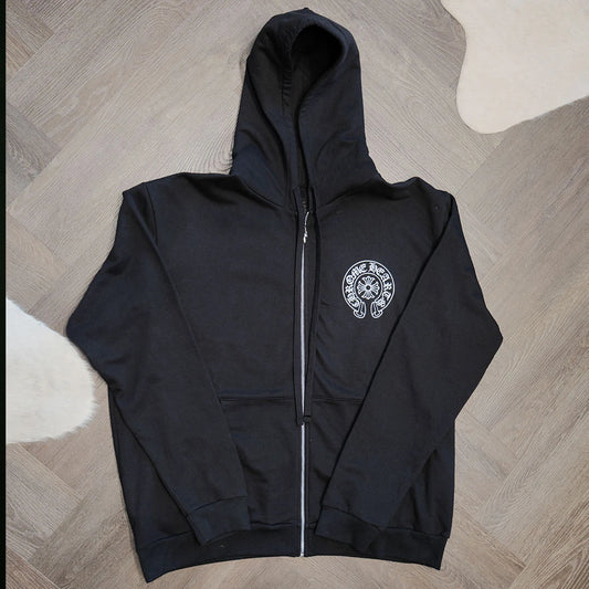 Chrome Hearts Manchester Black Zip Up Hoodie