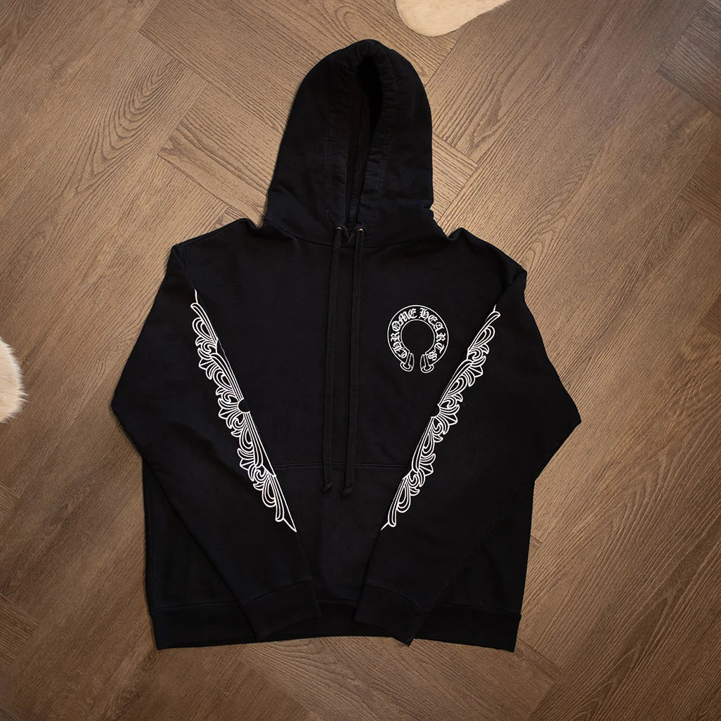 Chrome Hearts Floral Horseshoe Pullover Hoodie