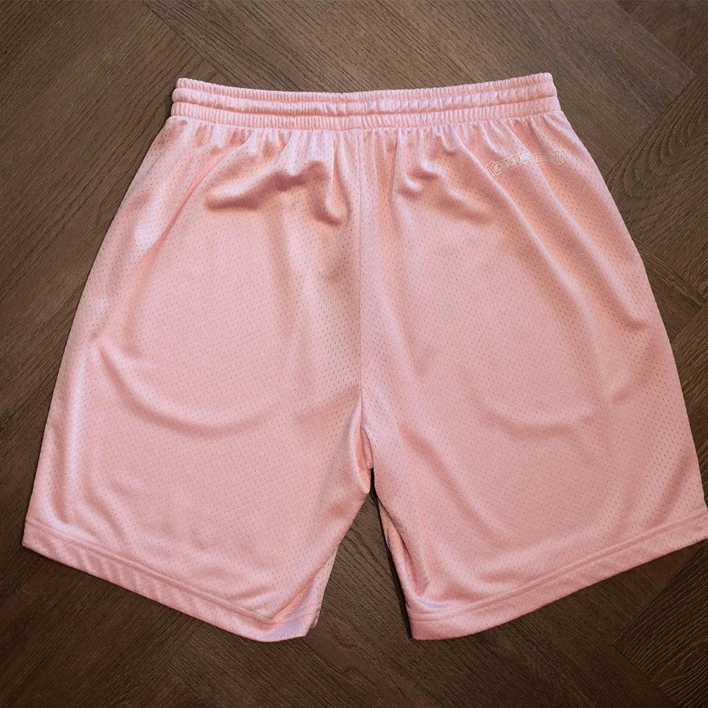 Chrome Hearts Love You Pink Mesh Jersey Shorts