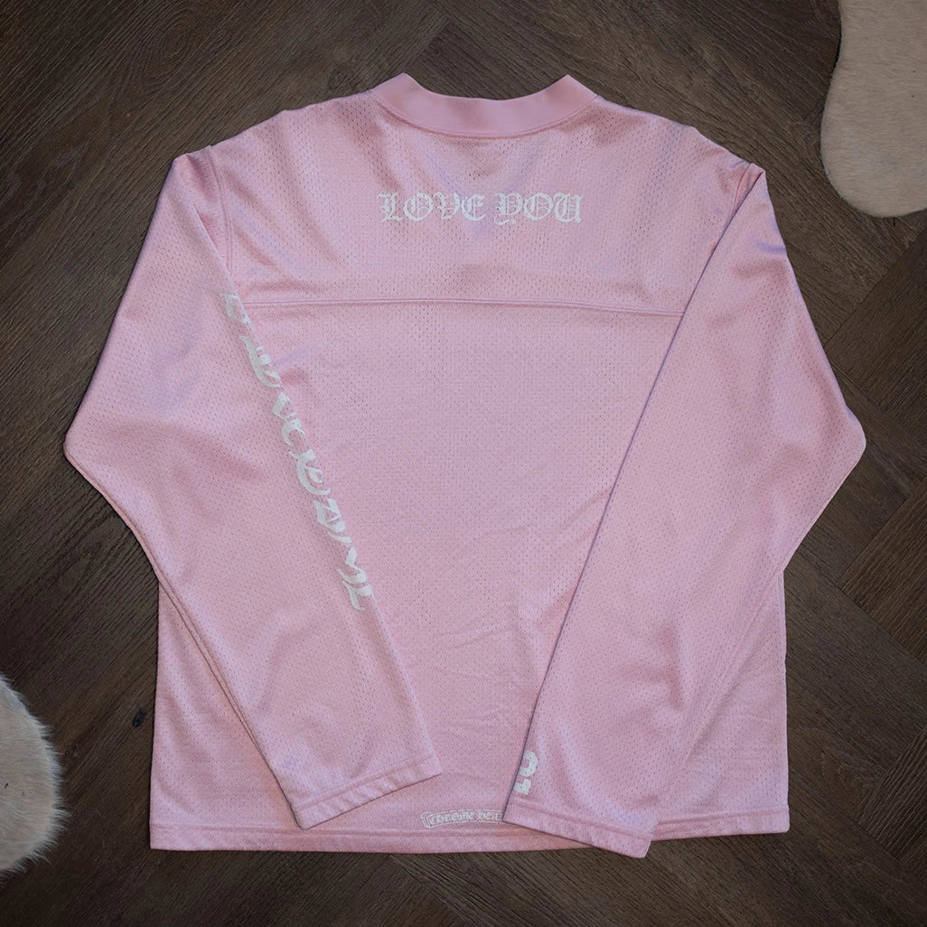 Chrome Hearts Love You Pink Mesh Jersey