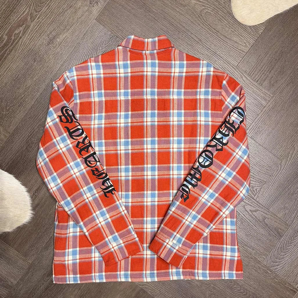 Chrome Hearts Checkered Red Navy Shirt Jacket