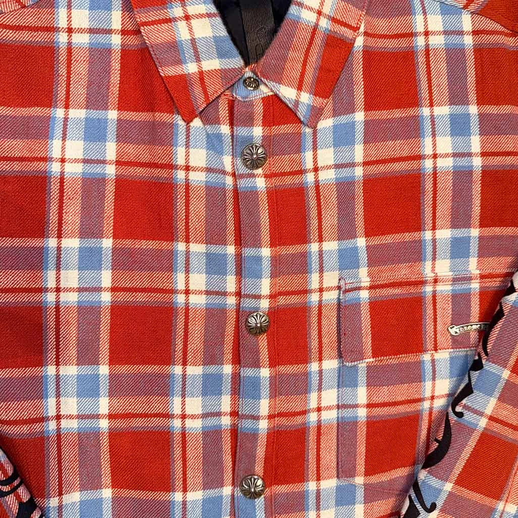 Chrome Hearts Checkered Red Navy Shirt Jacket