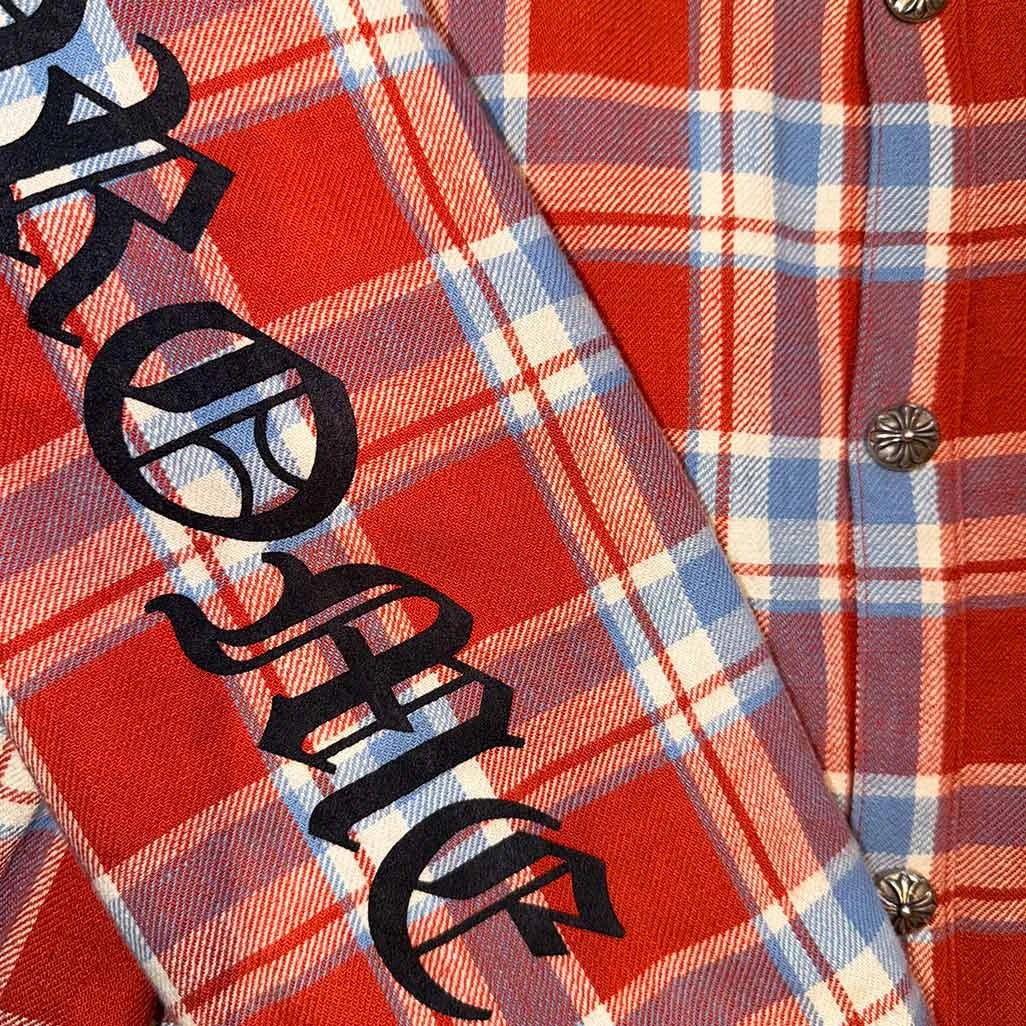 Chrome Hearts Checkered Red Navy Shirt Jacket