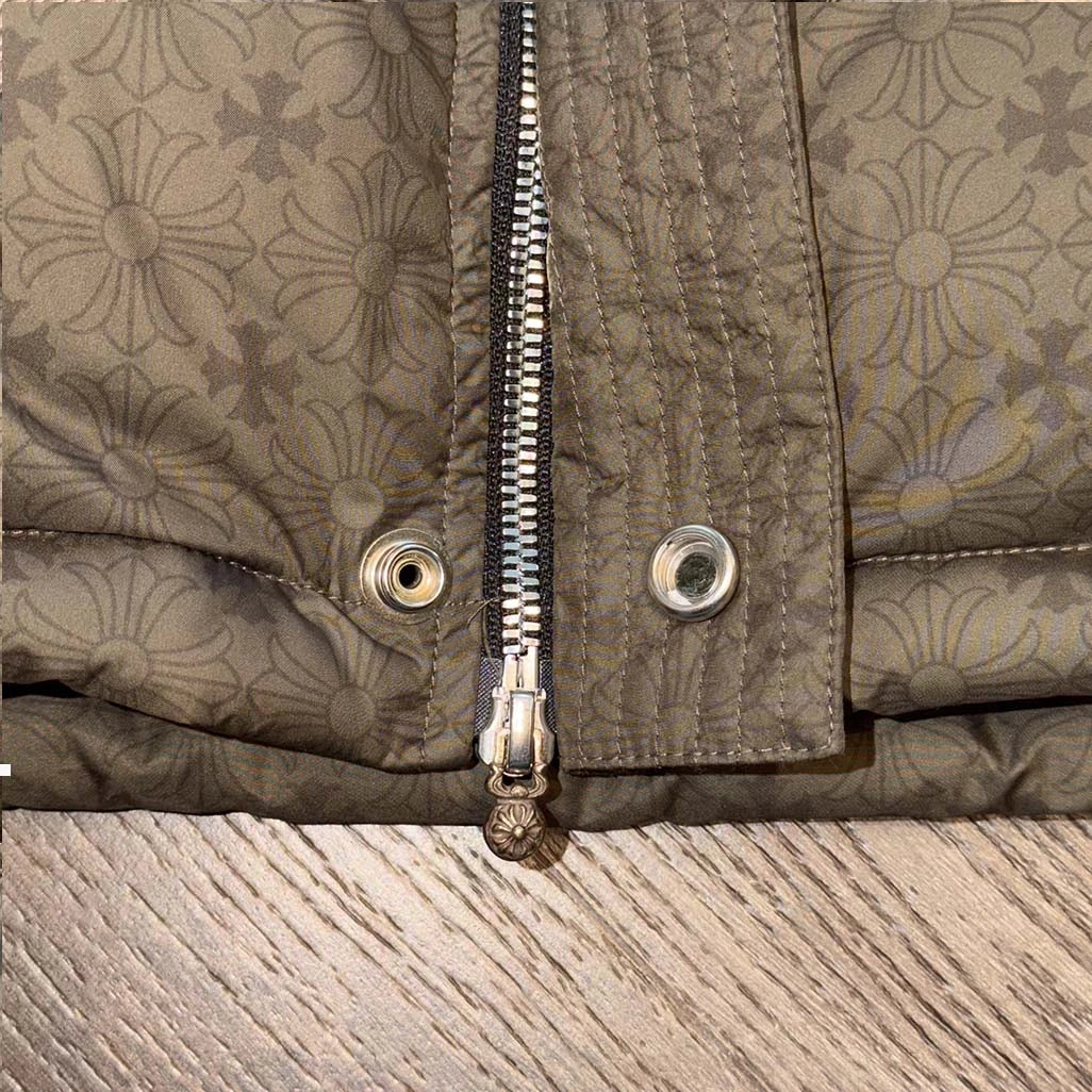 Chrome Hearts Olive Puffer Jacket