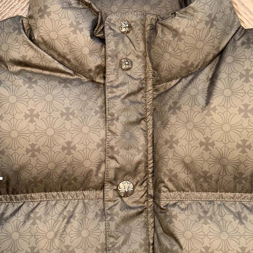 Chrome Hearts Olive Puffer Jacket