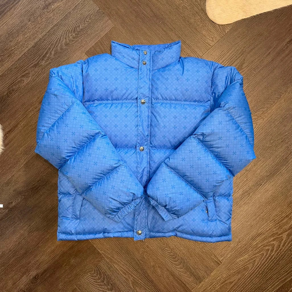 Chrome Hearts Blue Puffer Jacket