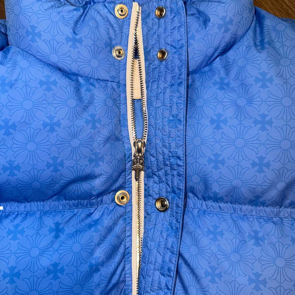 Chrome Hearts Blue Puffer Jacket