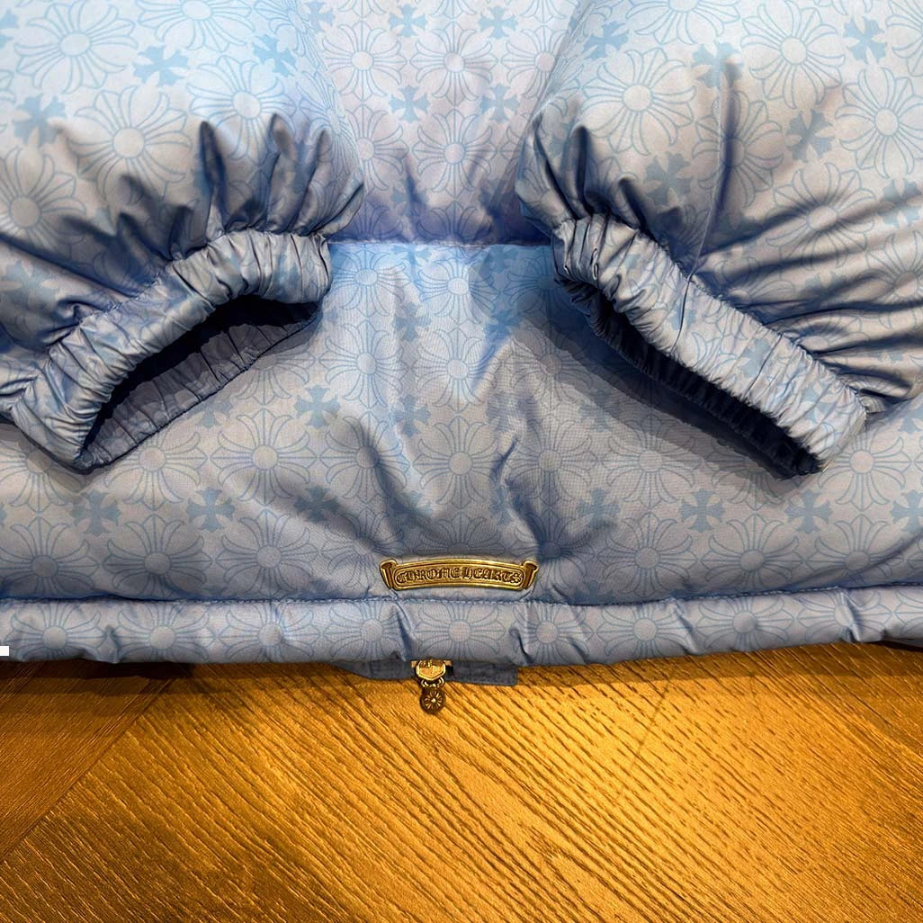 Chrome Hearts Blue Puffer Jacket