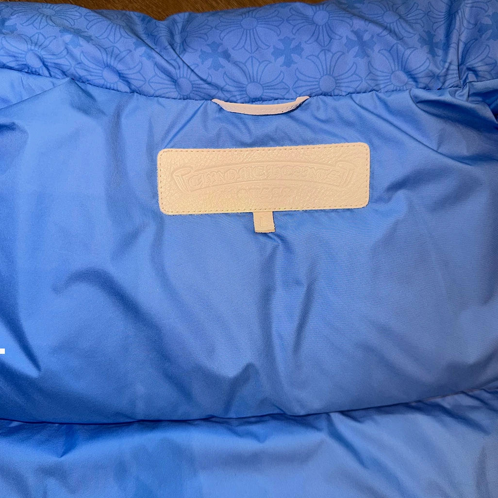 Chrome Hearts Blue Puffer Jacket