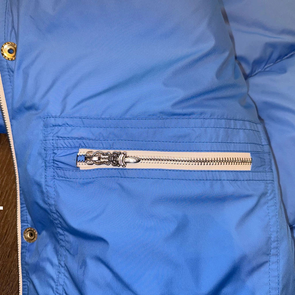 Chrome Hearts Blue Puffer Jacket