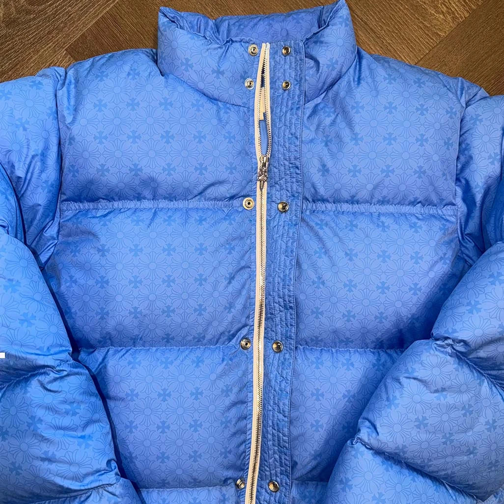 Chrome Hearts Blue Puffer Jacket