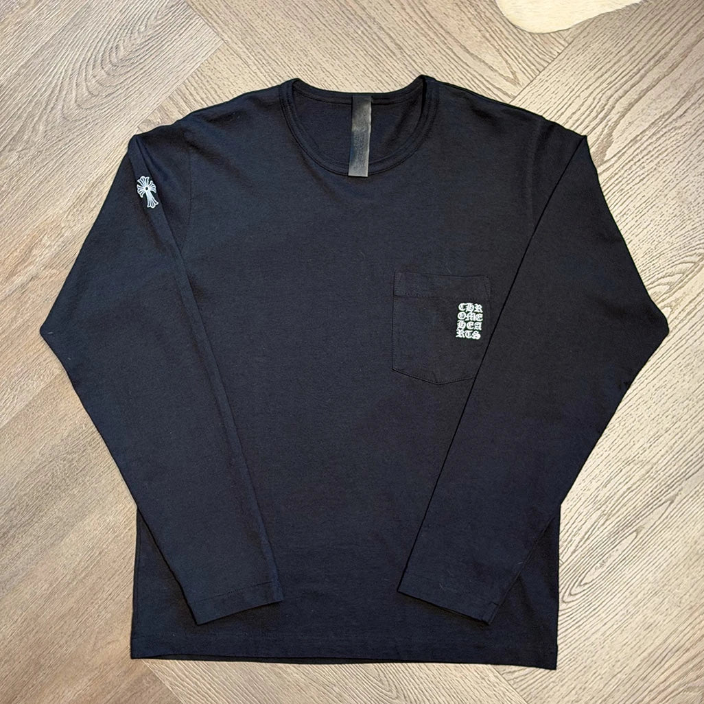 Chrome Hearts Vertical Logo Long Sleeve T-Shirt