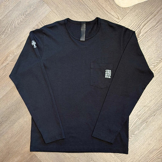Chrome Hearts Vertical Logo Long Sleeve T-Shirt