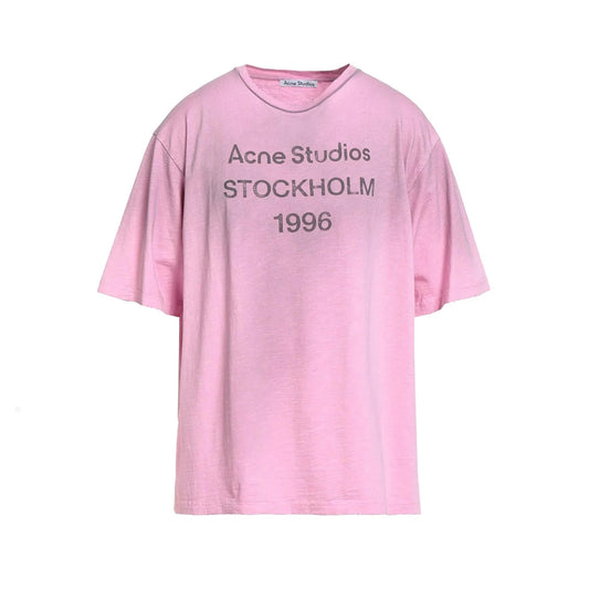 Acne Studios Stockholm Logo T-Shirt Relaxed Fit Pink