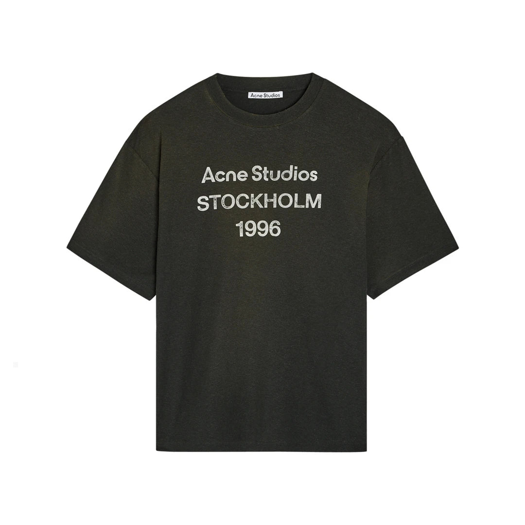 Acne Studios Stockholm Logo T-Shirt Relaxed Fit Black