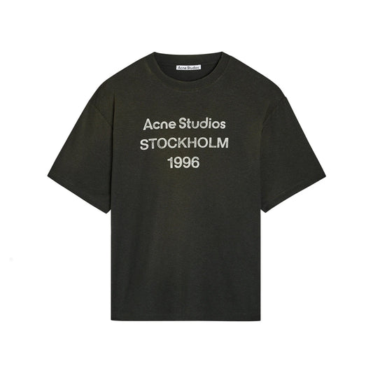 Acne Studios Stockholm Logo T-Shirt Relaxed Fit Black