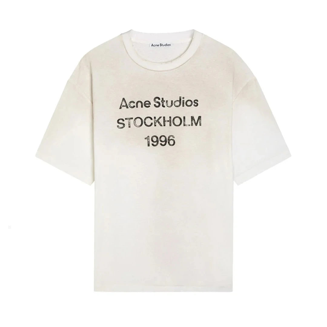 Acne Studios Stockholm Logo T-Shirt Relaxed Fit White