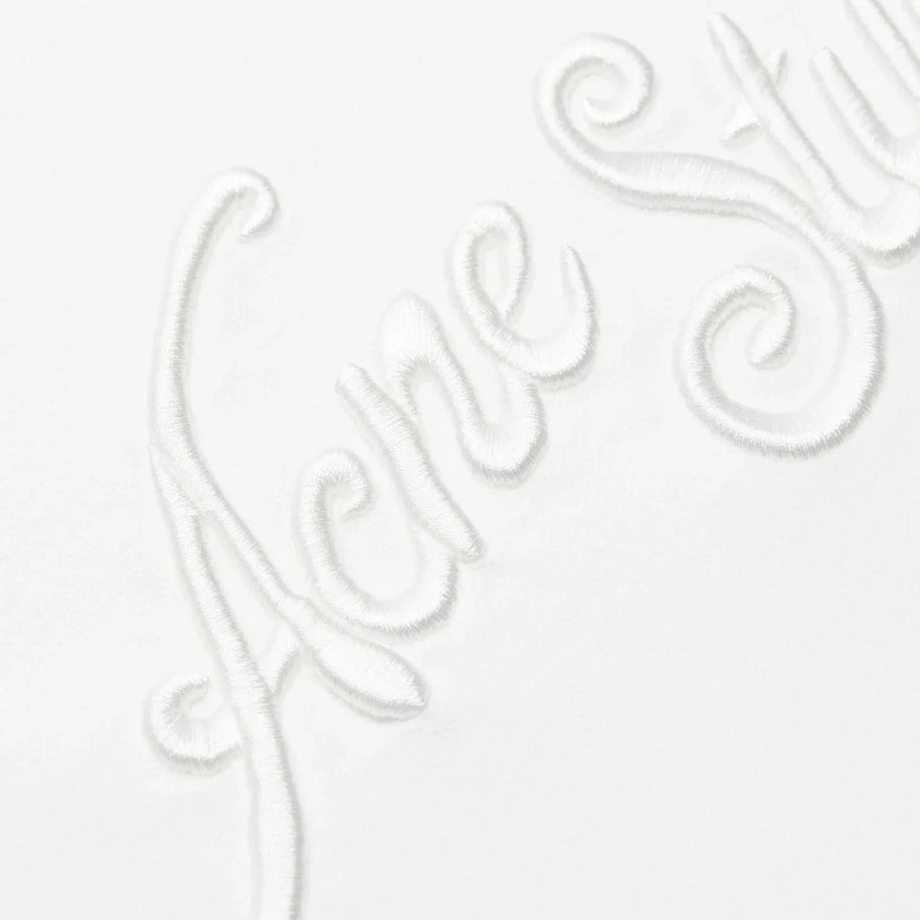 Acne Studios Stockholm Logo T-Shirt Embroidered Logo Relaxed Fit White