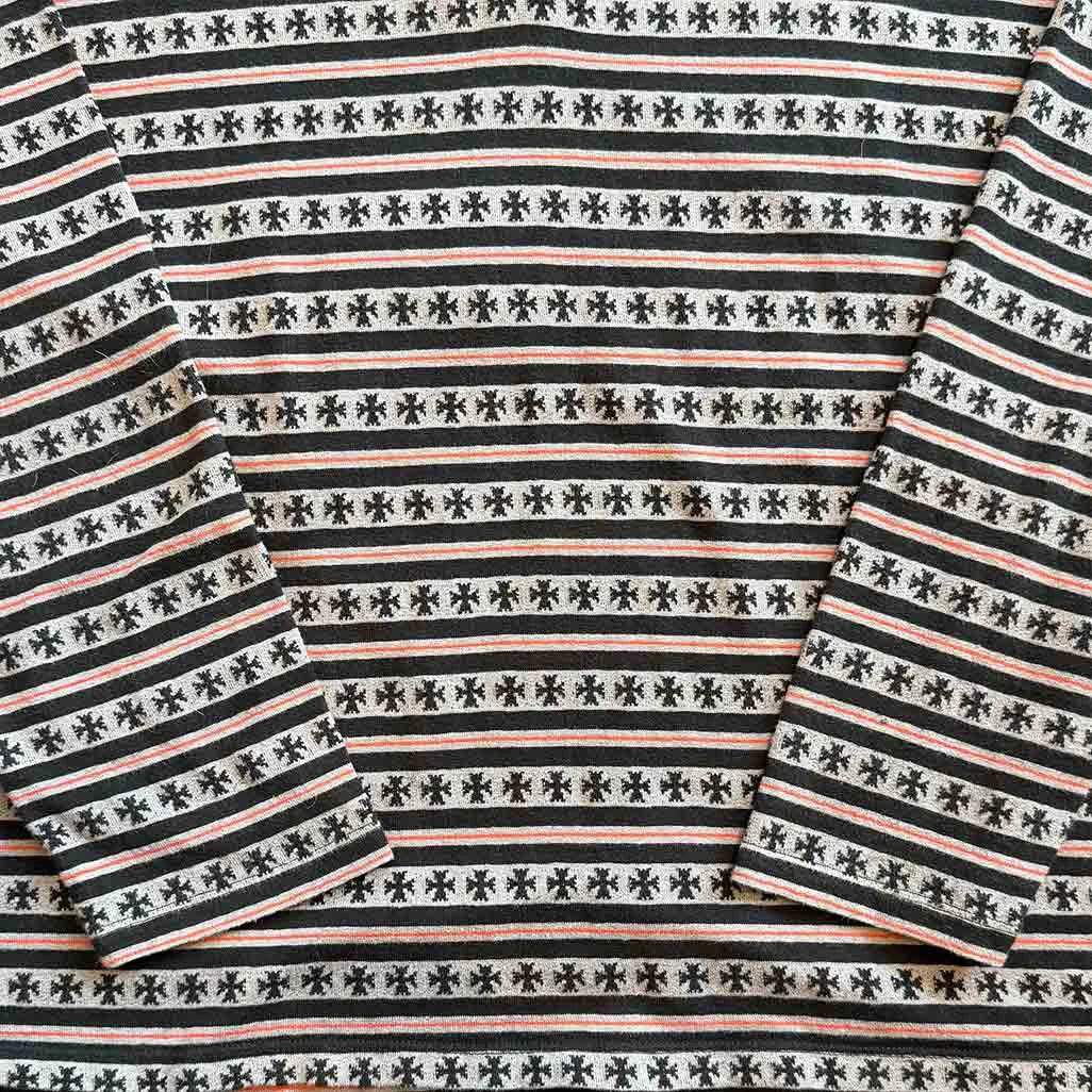 Chrome Hearts Button Up Black Grey Monogram Jumper