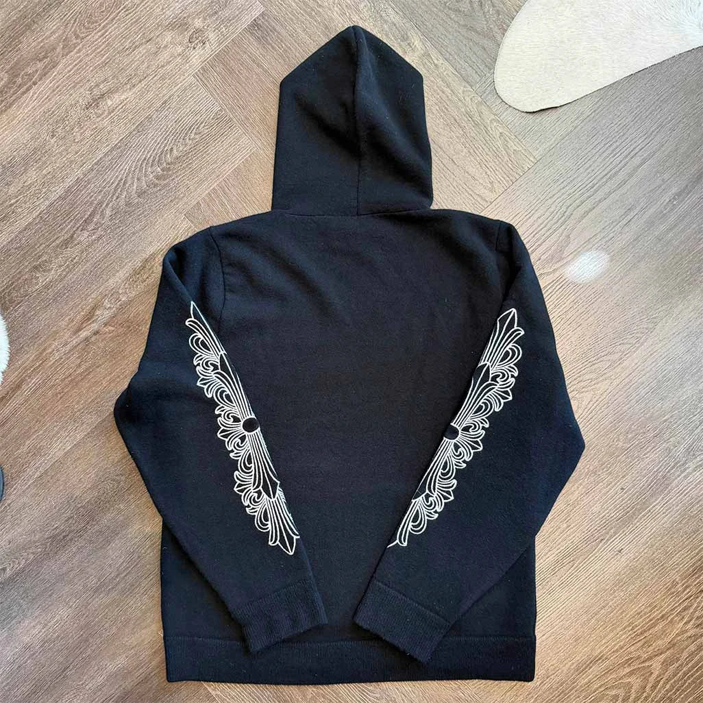 Chrome Hearts Cashmere Floral Pullover Hoodie