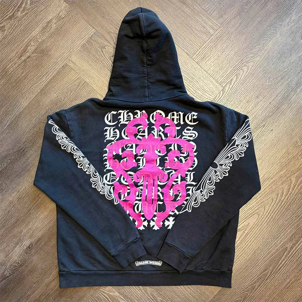 Chrome Hearts Eye Chart Dagger Zip-Up Hoodie