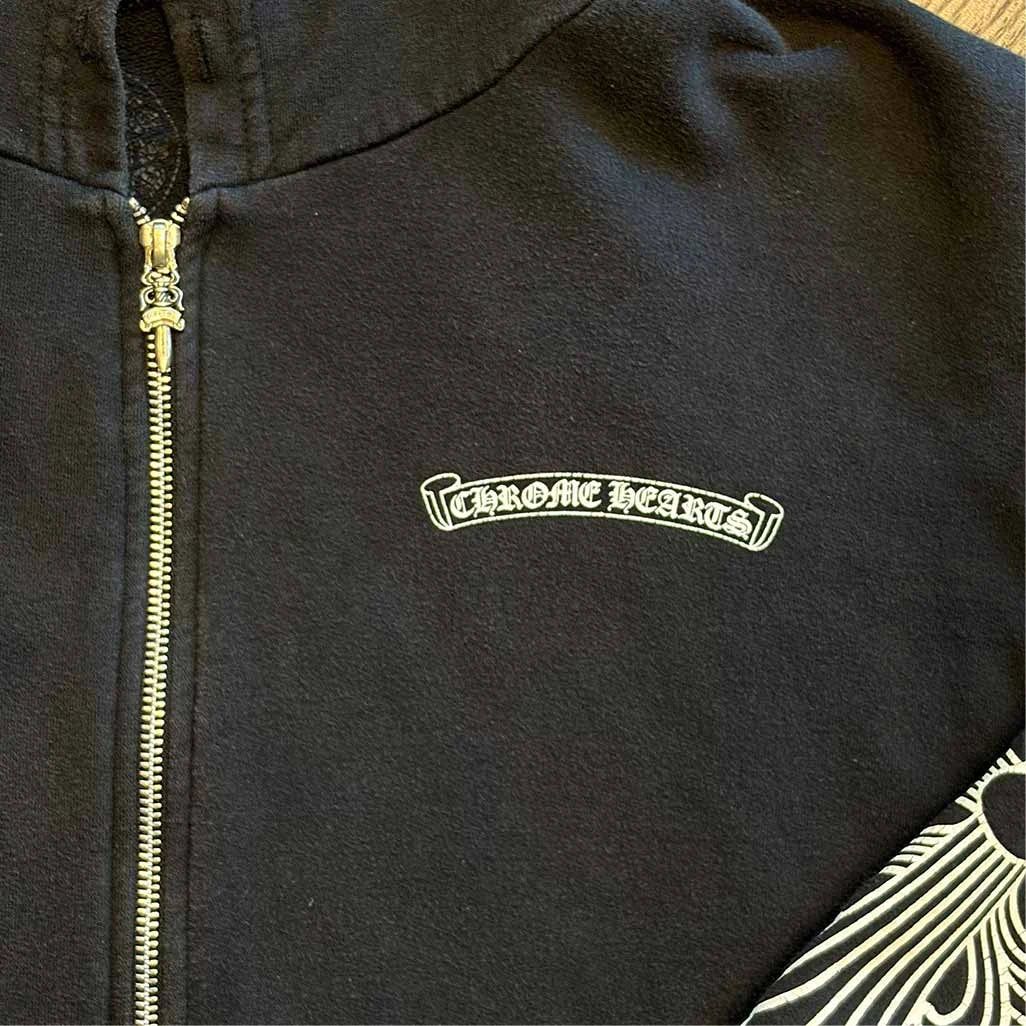 Chrome Hearts Eye Chart Dagger Zip-Up Hoodie