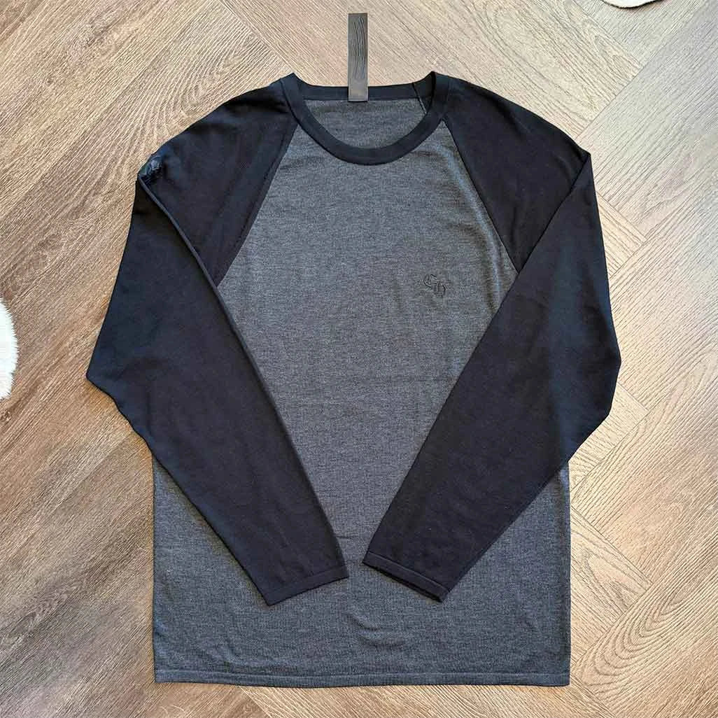 Chrome Hearts Triple Patch Two Tone Long Sleeve T-Shirt