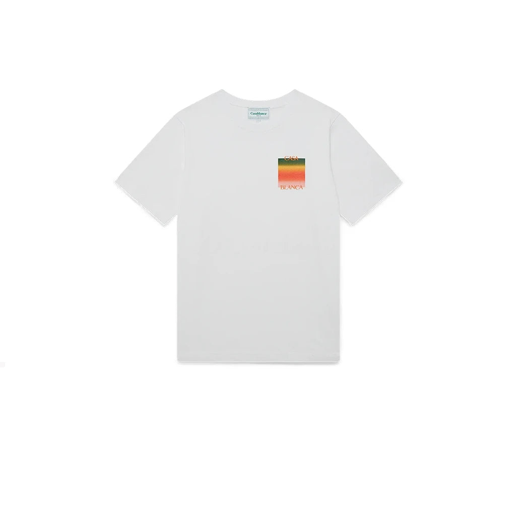 Casablanca Gradient Casa Logo T-Shirt – White