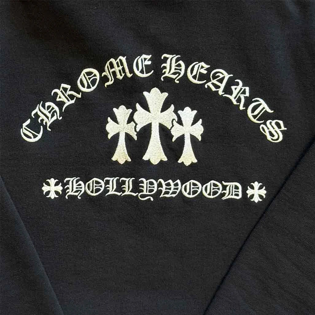 Chrome Hearts Spell Out Triple Patch 1/4 Zip Jumper