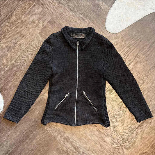 Chrome Hearts Black Knit Full-Zip Jumper