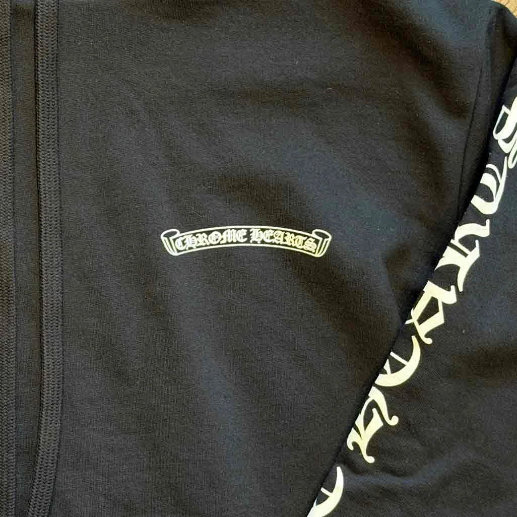 Chrome Hearts Scroll Pullover Hoodie Black White