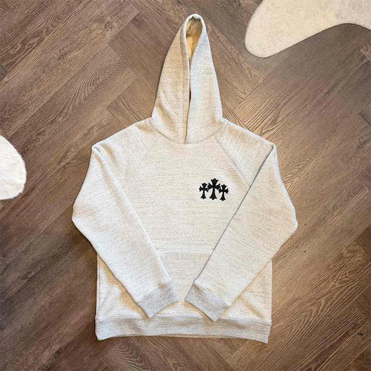 Chrome Hearts Triple Cross CH Pullover Hoodie Grey Black
